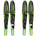 OBrien 54" Adjustable Combo aqua Skis, Kids Size 2-Mens Size 7, Green (2 Pack)