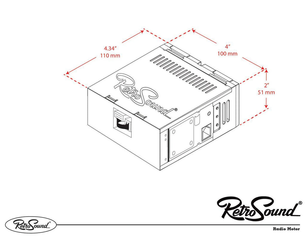 RetroRadio matching with 1977-85 Mercury Capri Features Include Bluetooth, AUX, AM/FM LABC-M1-121-55P-75PMC3