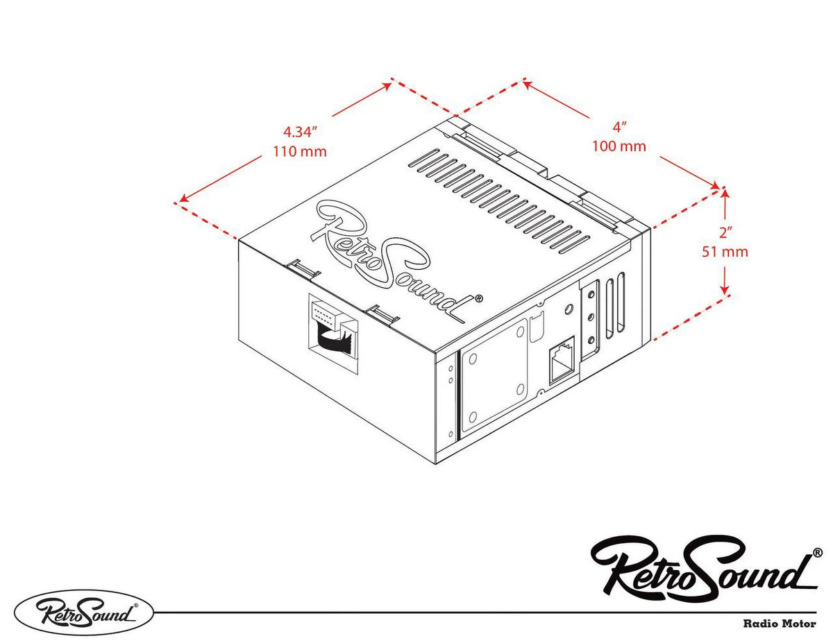RetroRadio matching with 1977-85 Mercury Capri Features Include Bluetooth, AUX, AM/FM LABC-M1-121-55P-75PMC3