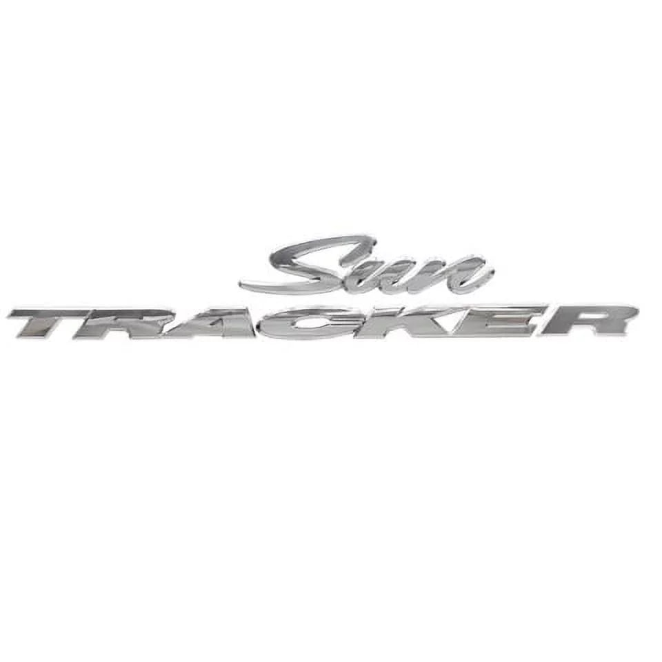 Sun Tracker Pontoon ship Raised Decal 161758 | Chrome Logo Sticker