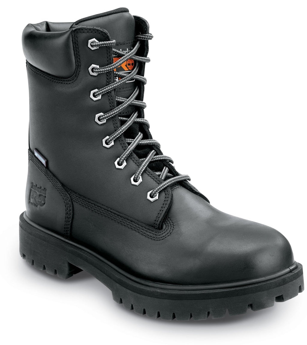 Timberland PRO  8IN Direct Attach Men's, Black, Steel Toe, EH, MaxTRAX Slip protected, WP Boot  (11.0 W)