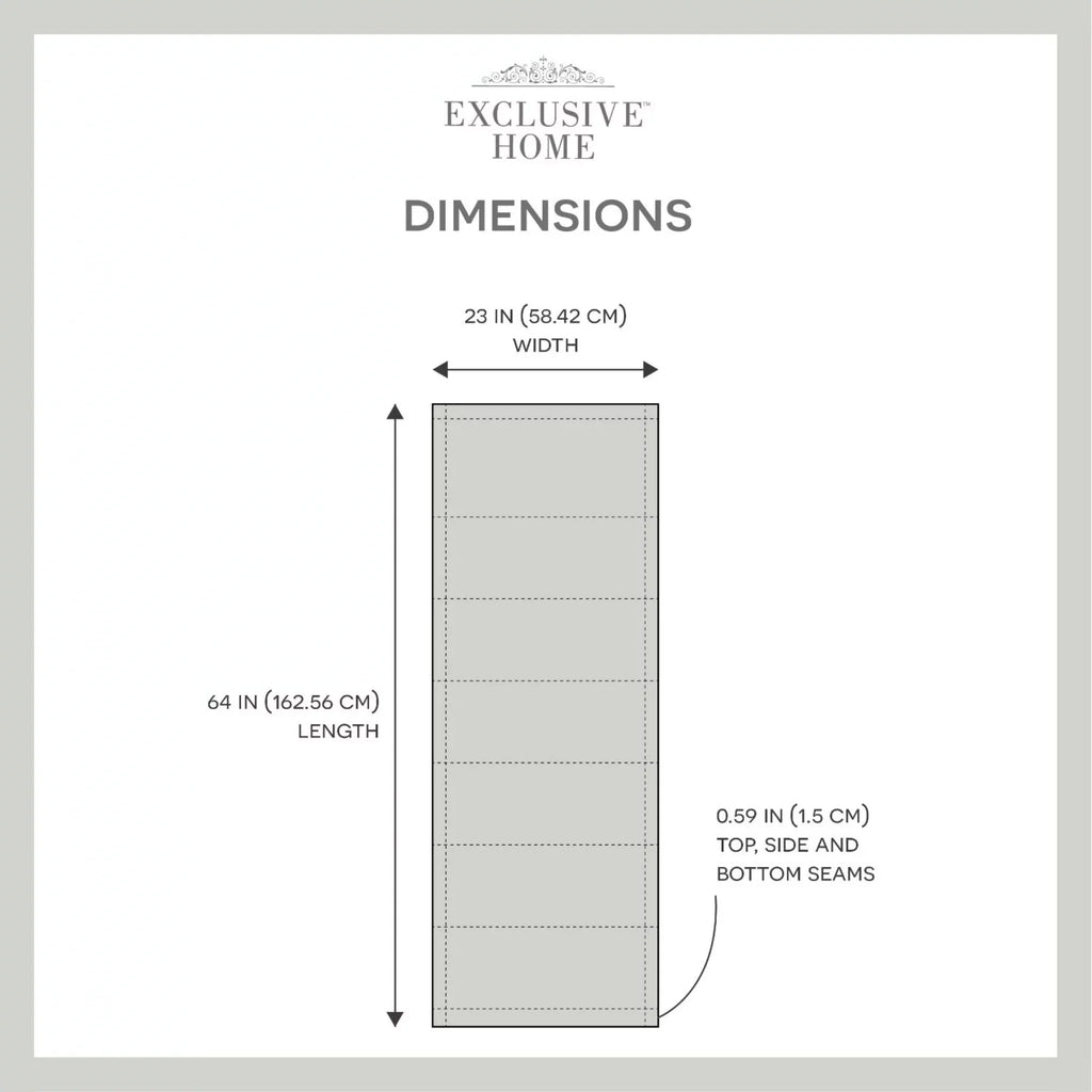 Exclusive Home Esme Total Blackout Roman Shade, 23"x64", Slate Blue