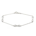 Infinity 3 Stations Bracelet in  Sterling Silver Pre-Owned. Tiffany & Co