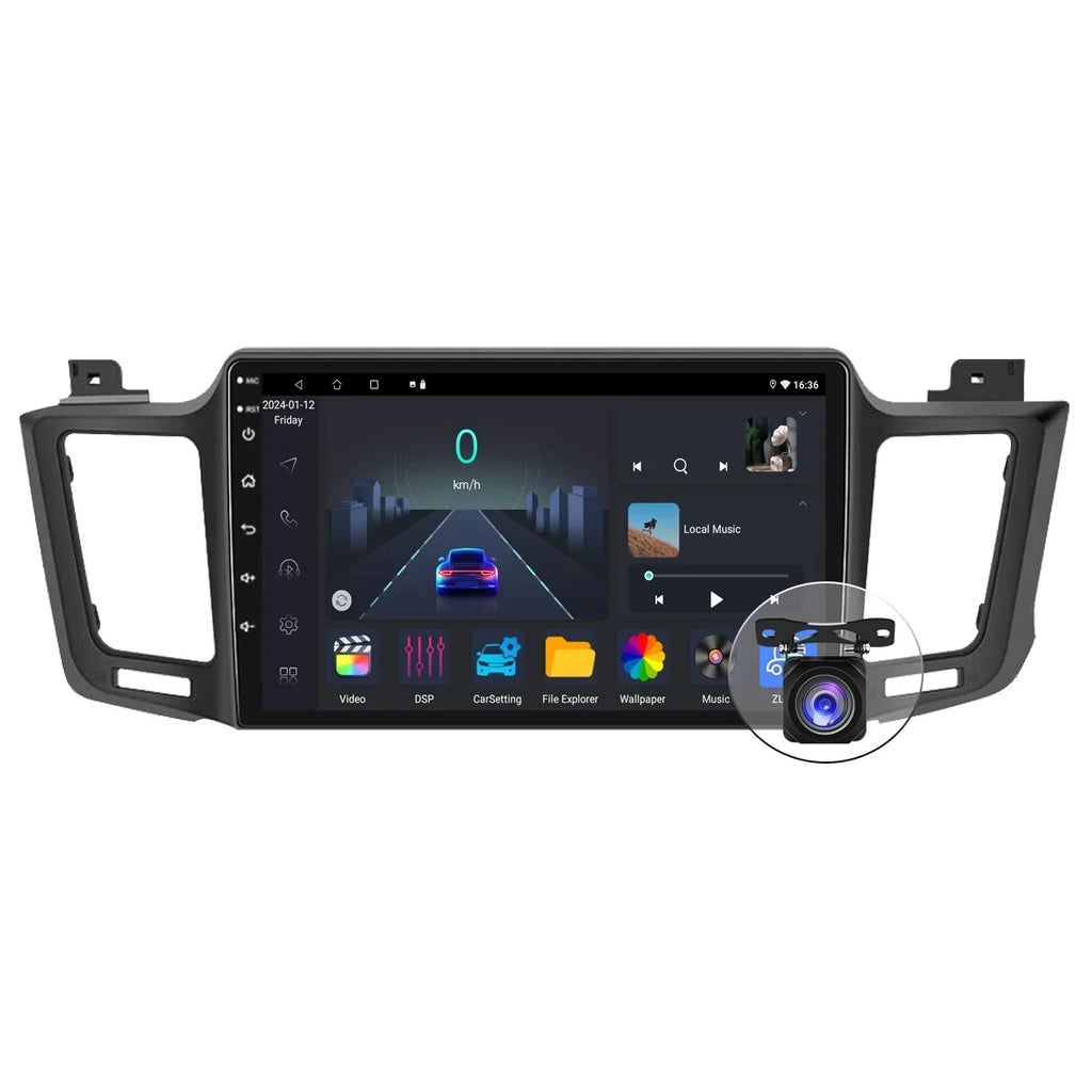 For  RAV4 2013 2014 2015 2016 2017 Android 13 CarPlay Bluetooth 4+64GB  Car Stereo Radio GPS Navigation Player