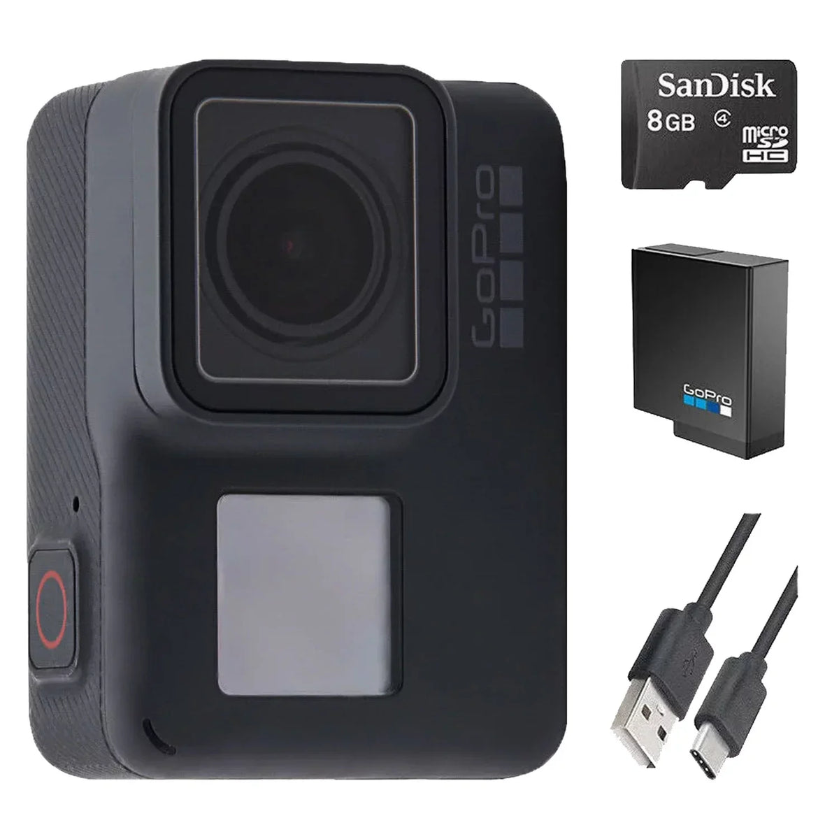 Restored GoPro HERO (2018) - E-commerce Package - Waterproof Action Sport Camera Camcorder Motorcycle Camera CHDHB-501 Bundle 8GB Memory Card - Refurbished