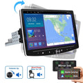 Single 1 Din 10 Inch Touch Screen Car Stereo Radio with  Carplay Android Auto Mirror Link HD Multimedia Player Bluetooth USB FM Audio Receiver USB including AHD Reversing Camera