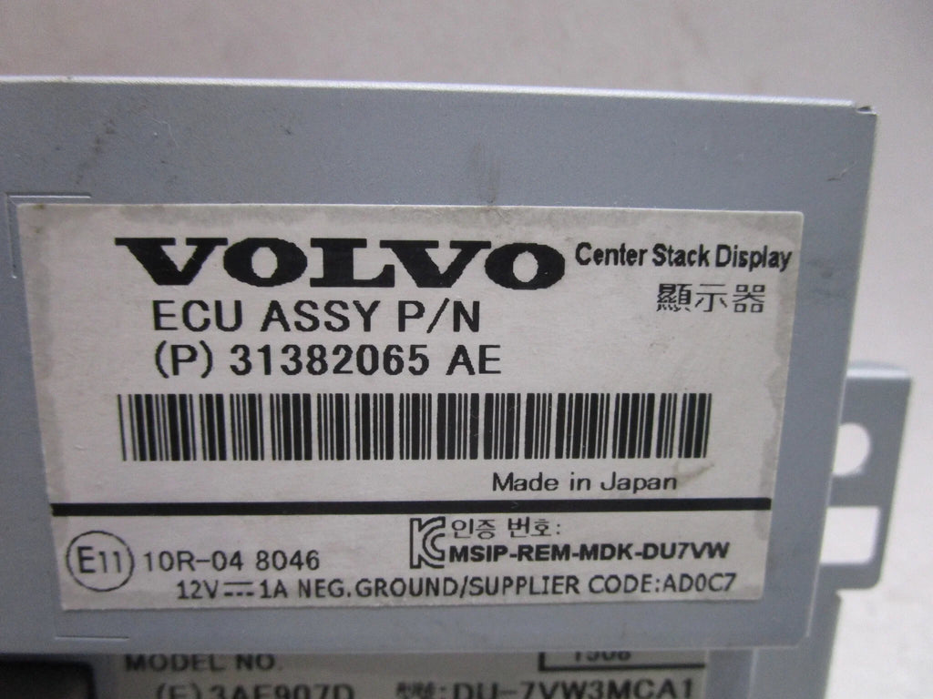 Pre-Owned 2016 16 Volvo XC60 7   Information Display Screen 31382065AE OEM LKQ (Good)