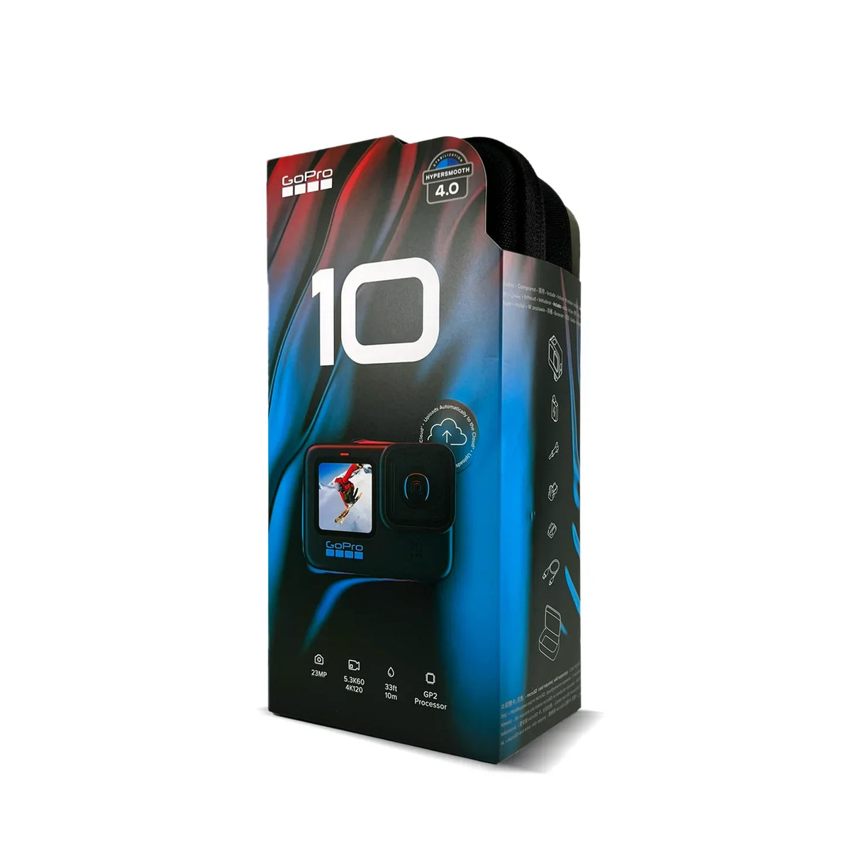 GoPro HERO10 Digital Camcorder, LCD Touchscreen, High Dynamic Range (HDR), 5.3K, Black