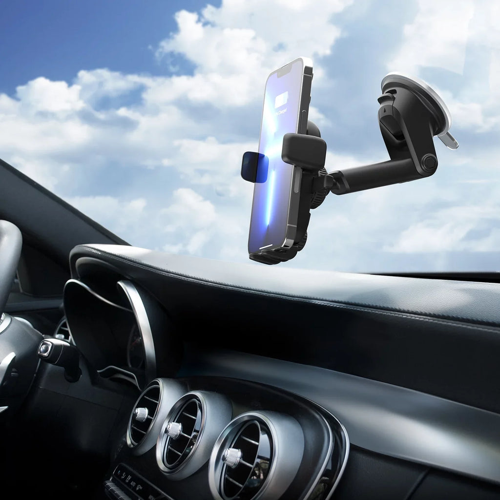 iOttie Easy One Touch Wireless Mini Dashboard & Windshield Mount, Black, Plastic