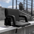 Flash Furniture Malta Fabric Extra Wide Stadium Chair, Black