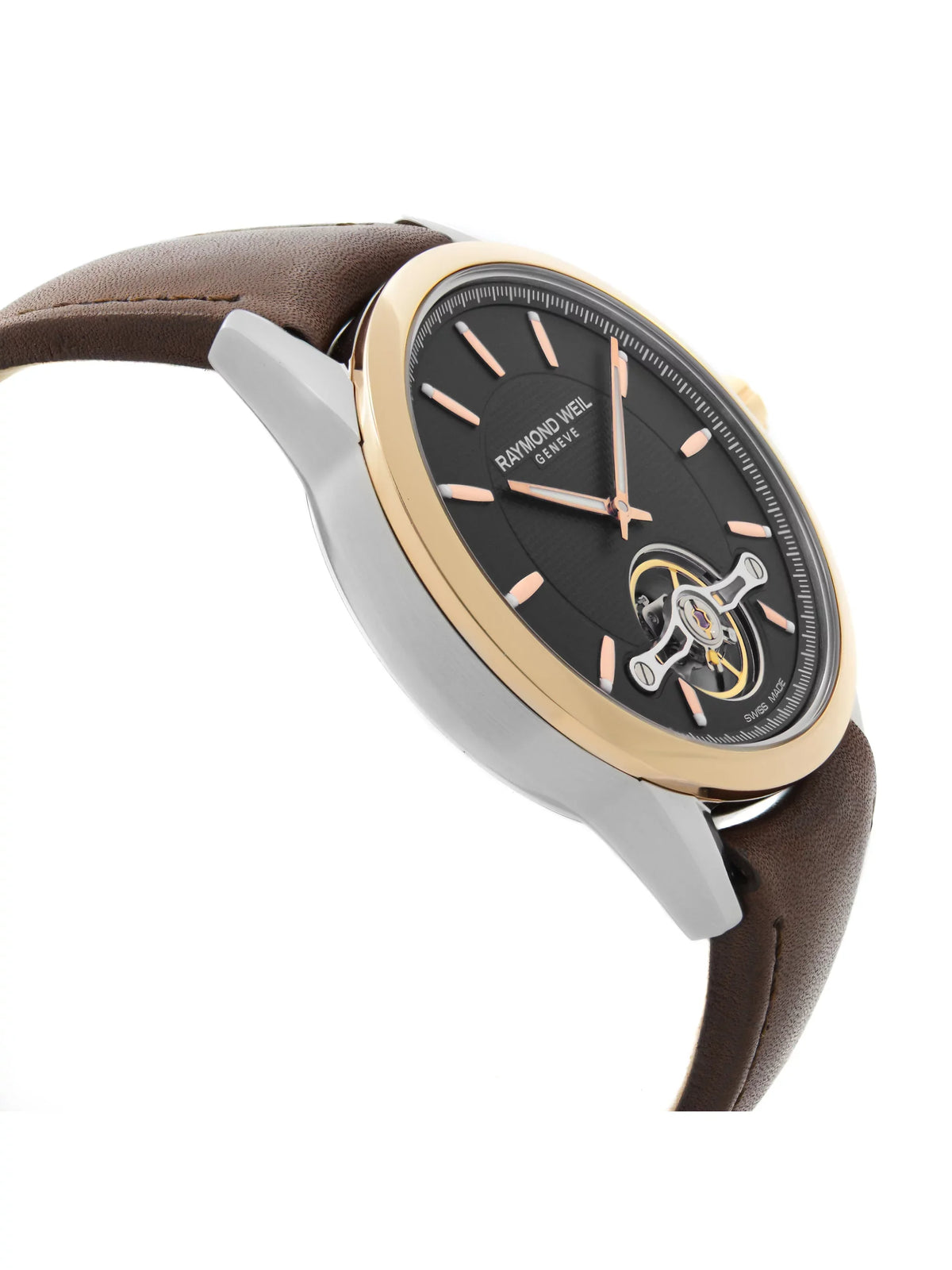 Raymond Weil Freelancer 42.5mm Leather Steel Automatic Mens Watch 2780-SC5-20001